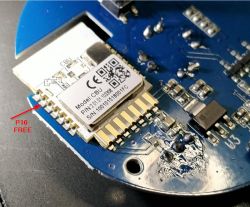 CBU module on a round electronic board with P16 FREE marking.