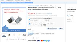 Product page featuring WB3S module with BK7238WiFi chip.