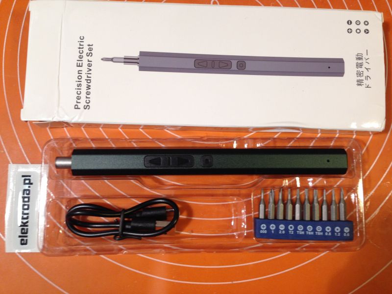 Precyzyjny wkrętak elektryczny - Precision Electric Screwdriver Set. Opis.