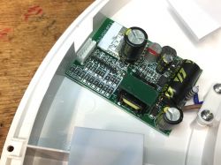 Interior of Tuya ceiling lamp with visible electronic circuitry.