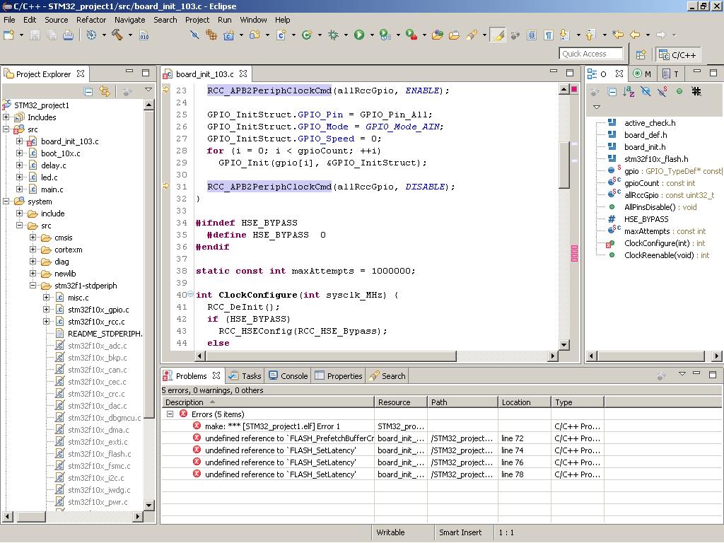 Настройка eclipse для stm32 linux