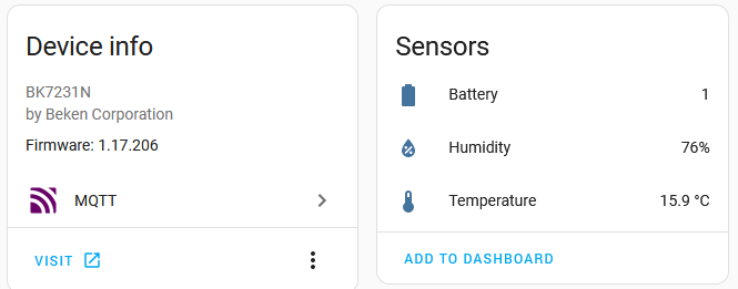 [BK7231N] [CB3S] [AHT20] TH01 Generic Temperature and Humidity Sensor ...