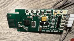Printed circuit board with a BL602 chip.