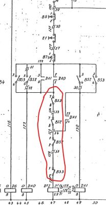 Przełącznik piórkowy 2-pozycyjny Bułgaria lata 80 tokarka cu585/505 – co to za styki 1-2 i 7-8?