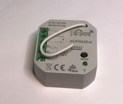 F&amp;Home rH-PWM3 LR radio controller with PROG button and LED indicator.