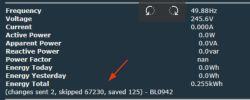 BL0937 Smart Socket: Meaning of Changes Sent, Skipped, Saved Counters and Reducing Main Page Output
