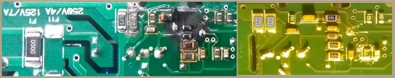 Whirlpool ADP 860 IX - identyfikacja spalonych elementów na płycie programatora