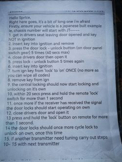 Corolla E11, 1997 - Pilot centralnego zamka nie działa