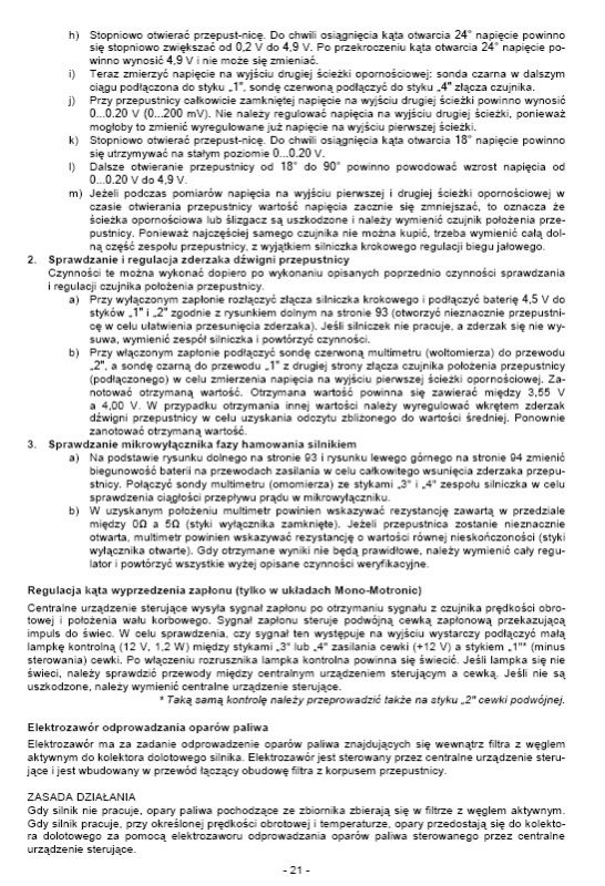 BOSCH Mono Jetronic Motronic - BOSCH (regulacja tps i silniczka krokowego)