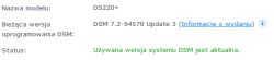 Informacje o systemie DSM na urządzeniu DS220+.