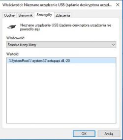 Toshiba - Nieznane urządzenie USB żądanie deskryptora urządzenia nie powiodło si Toshiba - Nieznane urządzenie USB żądanie deskryptora urządzenia nie powiodło si