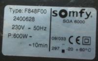 SOMFY SGA 6000 - przerywana praca sterownika