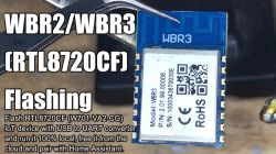 WBR3 Module (RTL8720CF) - Flashing WBR3 module from the RTL8720CF series with text about the flashing process.