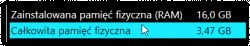 16GB RAM w Windows 10 Pro, dostępne tylko 6.97GB - Gigabyte 970A-DS3P, FX 6300
