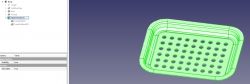 Model 3D tacki z wieloma otworami w programie CAD