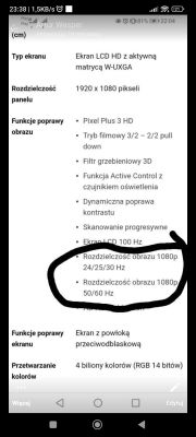 Philips model 42PFL7403D/10 - czy ten telewizor ma prawdziwe 100 Hz