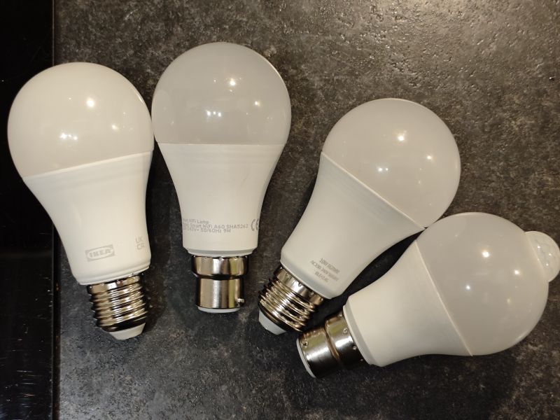 £1 Re-Use smart bulb finds: IKEA Tradfri LED2003G1, Ener-J SHA5262, unbranded PIR, Yichip YC1166 BT