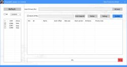 PhoenixMC Interface - Mass Production Mode PhoenixMC software interface for firmware updates.