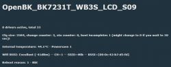Screen displaying system data of the OpenBK_BK7231T_WB3S_LCD_S09 device.