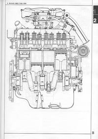 Fiat Uno rysunek techniczny silnika