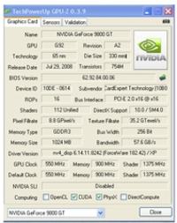 Zwiększenie Pixel Shader W GeForce 9800 GT