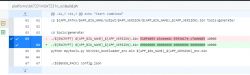 Screenshot showing a portion of the build.sh script with code changing the encryption key.