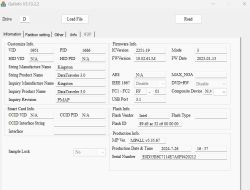 Kingston USB drive details in GetInfo software Screenshot of GetInfo software showing details of a Kingston DataTraveler USB stick.