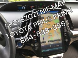 Toyota Prius Prime plug-in: Działanie map z navi na dużym wyświetlaczu