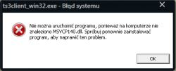 Błąd MSVCP140.dll przy uruchamianiu TeamSpeak3 (32-bit) - Visual C++ 2015 x86