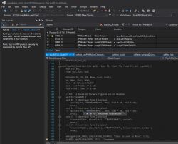 Screenshot of Visual Studio with code related to TuyaMCU_SendColor.