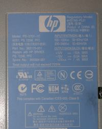 Server Power Supply HP PS-3701-1C: Pin Out and Dry Start Procedure