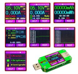 Tester model: UM24C with graphic display and Bluetooth interface Tester model: UM24C with graphic display and Bluetooth interface