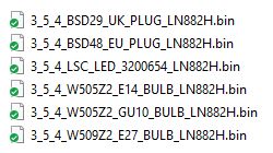 List of Tuya LN882H firmware files.