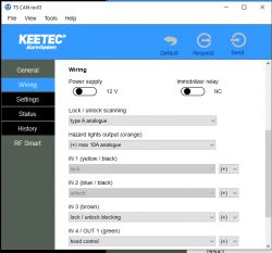 Podłączenie alarmu CAN KEETEC TS CAN rev 03 do Volvo V50 2007 rok