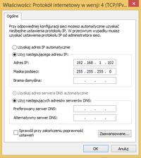 - Podłączanie rejestratora monitoringu do komputera przez kabel LAN