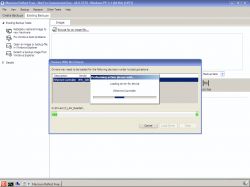 Okno programu Macrium Reflect, pokazujące proces ładowania sterownika dla kontrolera Ethernet.