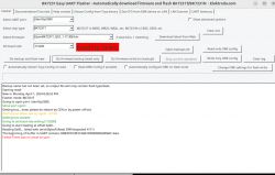 Screenshot of BK7231 Easy UART Flasher application with Reading failed error message.