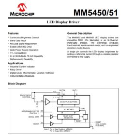 Tutorial PIC18F2550 + SDCC - Część 6 - Sterownik wyświetlacza LED MM5450