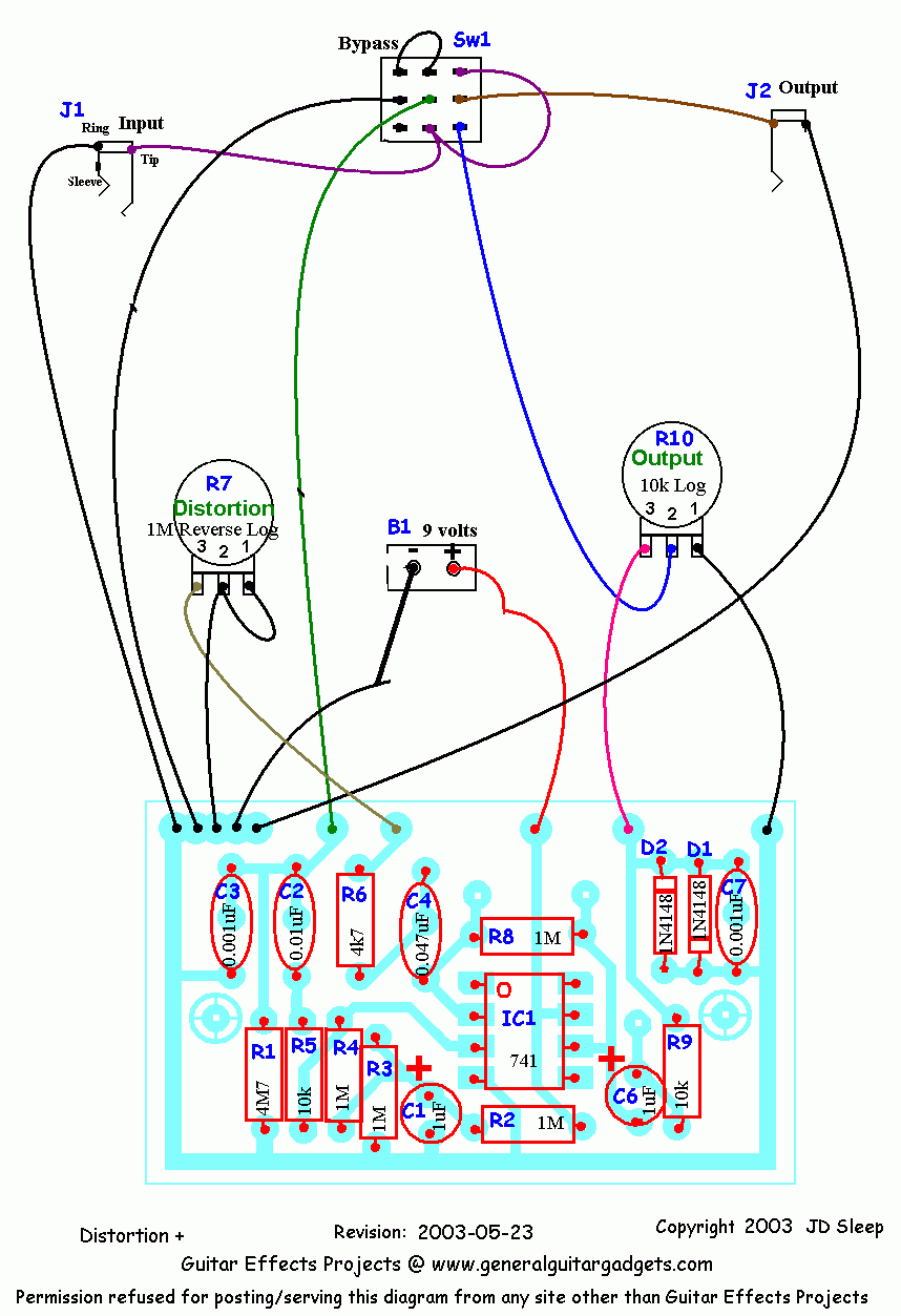 Mxr distortion 3 схема