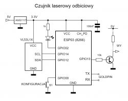 Laser reflective sensor, lighting control