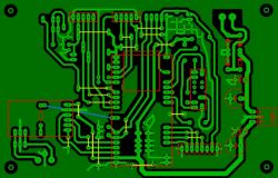 PCB layout design with multiple signal traces, version for SSD1322 display