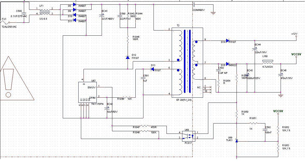 Schemat do dekodera Cabletech URZ0198 - wystrzelone kondensatory, nie ...