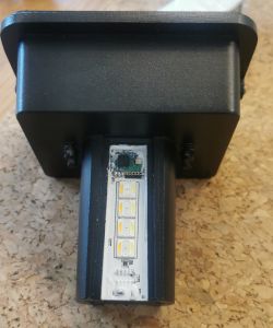 LED module with four diodes and an integrated circuit