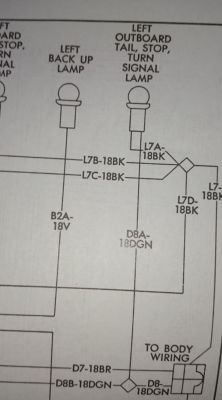 plymouth satellite 1971 - oznaczenie przewodów na schemacie