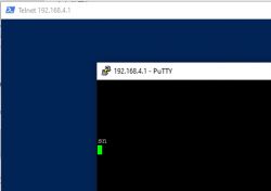 Screenshot of a PuTTY window with IP address 192.168.4.1.