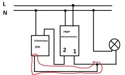 Outdoor lighting system with dimmer and two-channel timer - question of operation