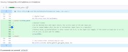 Example of changes in a source code file with 8 additions.