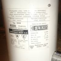 Szukam instrukcji do Elterm EKW Electronic Classic II z 2002 o mocy 9/15kW