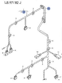 VW BORA 2000 rok - brak napiecia na przewodzie silownika klapy bagaznika