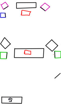 ustawienie czterech głośników plus subwoofer